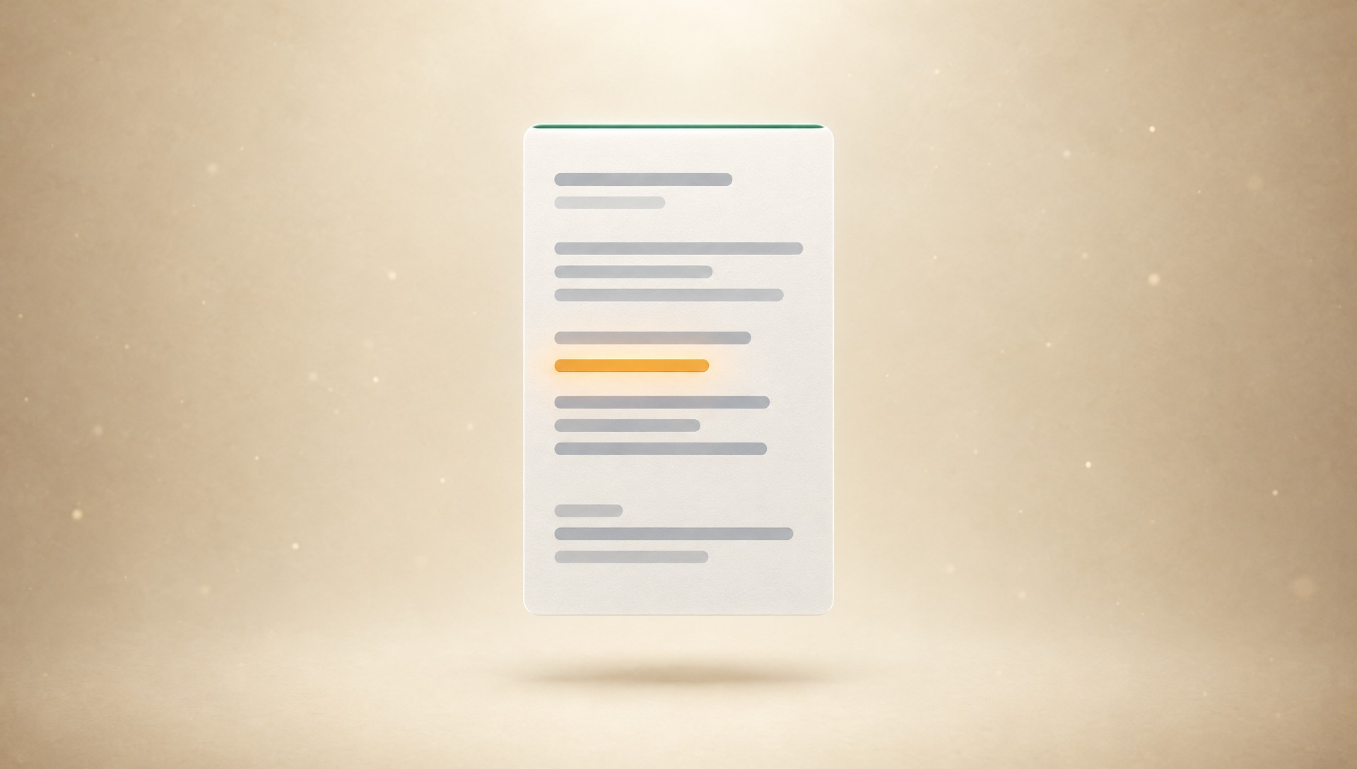 The review panel with wordless grey lines, one flagged amber